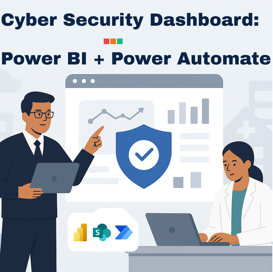 Image for Cyber Security Dashboard - Power BI & Power Automate solution